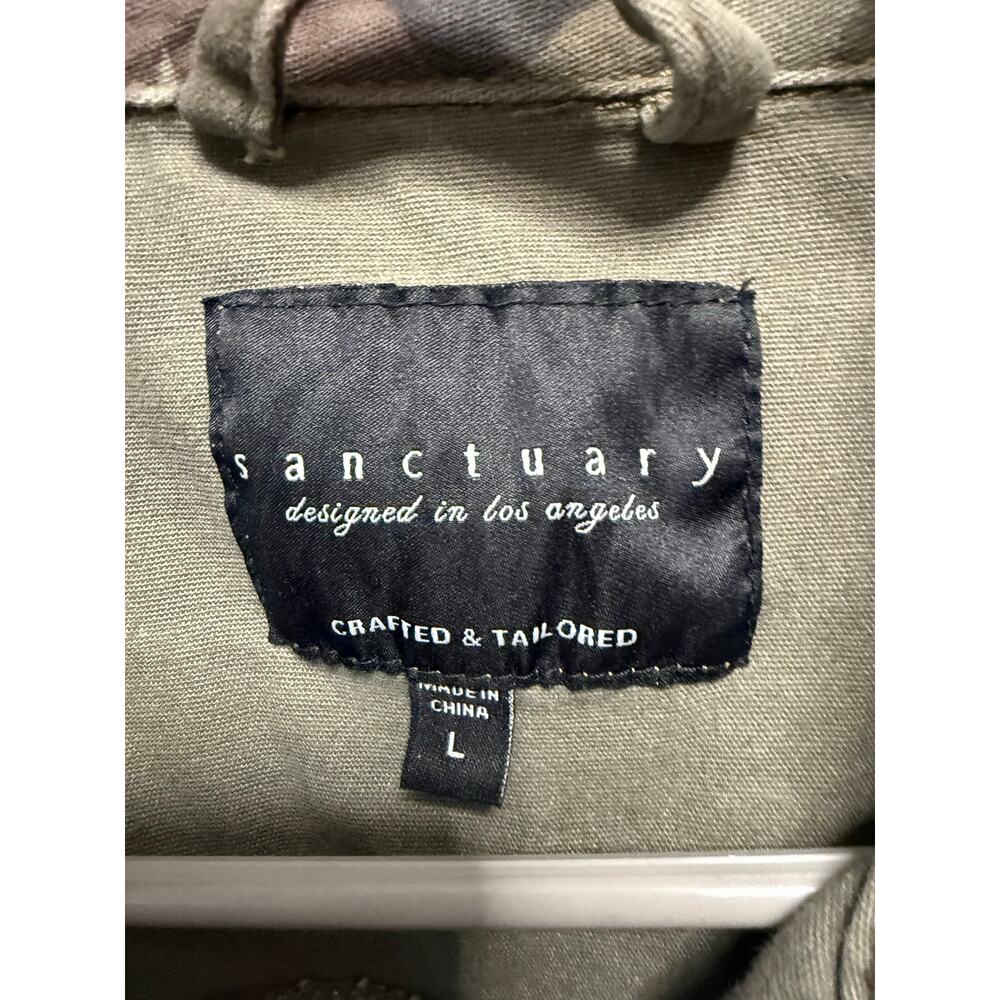 Sanctuary Camo Shirt Jacket Army Utility Multiple Pockets Casual Womens Large - Picture 3 of 4